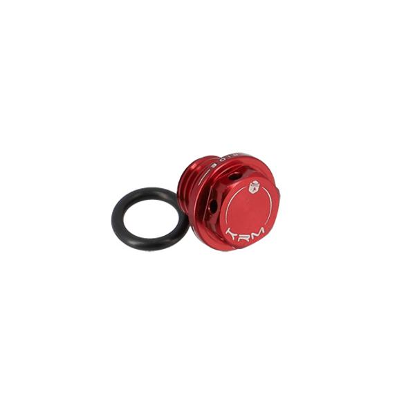 OIL CAP -GEARED 50cc- KRM FOR AM6 -  RED