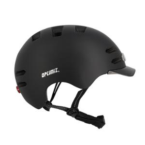 CASQUE URBAIN OPTIMIZ O374 NOIR MAT IN MOLD REG. OCCIPITAL ECLAIR. AV / AR T.M (55 / 58)