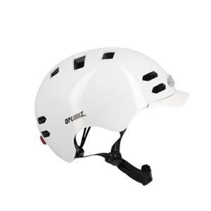 CASQUE URBAIN OPTIMIZ O374 BLANC BRILLANT IN MOLD REG. OCCIPITAL ECLAIR. AV / AR T.L (58 / 61)