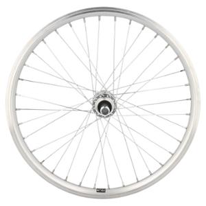 ROUE VTT 20" AR ECROU AXE PLEIN JANTE ARGENT MACH1 ER10 DOUBLE PAROI MOYEU MICHE ALU 5 / 6 / 7