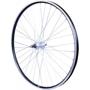 WHEEL -MTB/CITY- 26 REAR/SOLID AXEL/BLACK MACH1 RIM/ER10/MICHE HUB/V-BRAKE/SCREW-5/6/7 GEARS