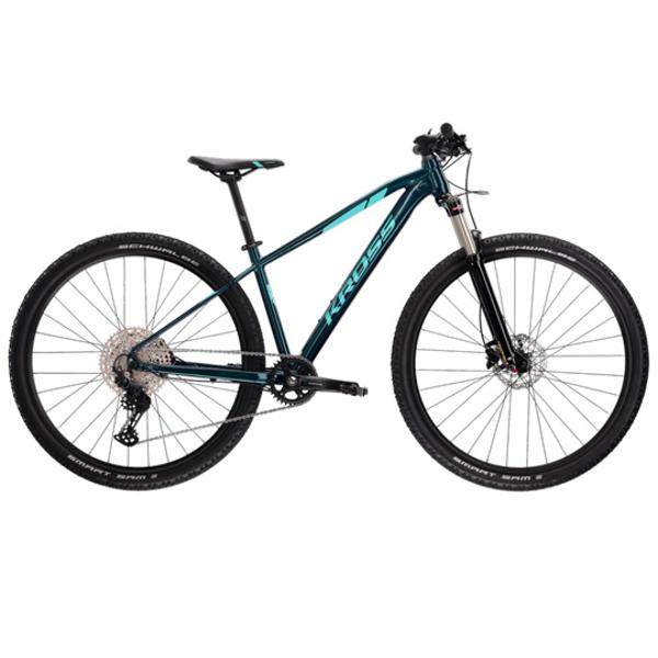 VELO VTT 29" SEMI RIGIDE KROSS LEVEL 6.0 TAILLE M (17") ALUMINIUM VERT / BLEU
