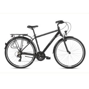 BIKE -HYBRID- TREKKING 28 MEN KROSS TRANS 1.0M SIZE: S (17) ALUMINIUM SHINY BLACK