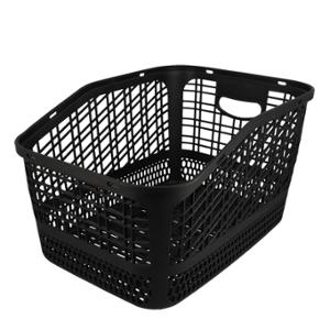 BASKET -REAR- PLASTIC OPTIMIZ BLACK 420X320X240mm (LUGGAGE RACK MOUNT SCREWS + RAIL)