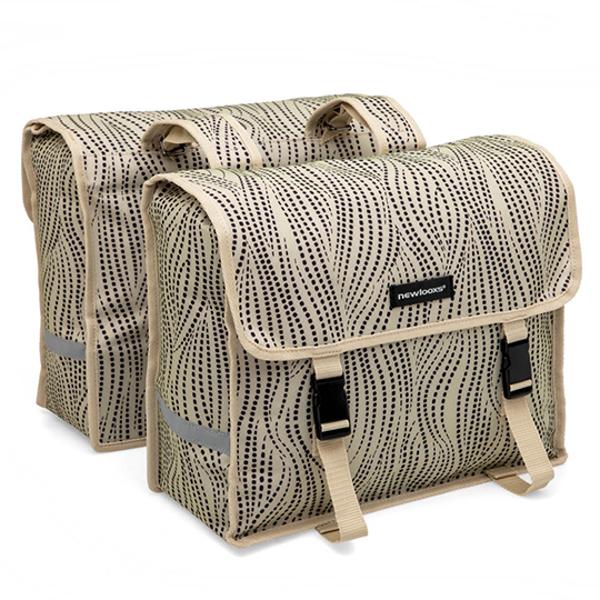 SACOCHE VELO PORTE BAGAGE A PONT NEWLOOXS FIORI ALMA SABLE - 30 LITRES - 370x330x125MM