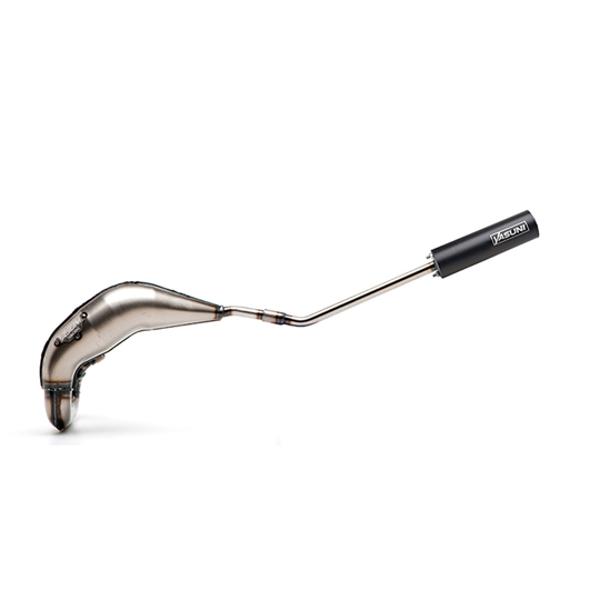 EXHAUST -GEARED MOPED- YASUNI CROSS FOR DERBI SENDA R/SM 00-> SIL BLACK (2 PARTIES) - HAUT G