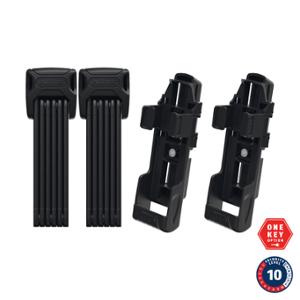 BICYCLE LOCK -FOLDING WITH KEY L 90cm ABUS BORDO 6000K/90 SH TWINSET BLACK + BRACKET (PAIR)