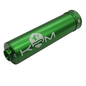 EXHAUST PIPE SILENCER/CARTRIDGE -GEARED MOPED- KRM* ALU - FULL GREEN
