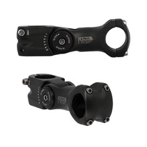 HANDLEBAR STEM ADJUSTABLE AHEAD SET 1''1/8 L: 110 UNO ALU BLACK 0/+60°  - 31,8mm HANDLEBAR STEMS