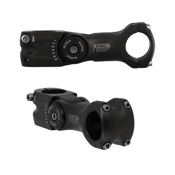POTENCE REGLABLE AHEAD SET 1''1 / 8 L110 UNO ALU NOIR 0 / +60° (CINTRE 31.8)