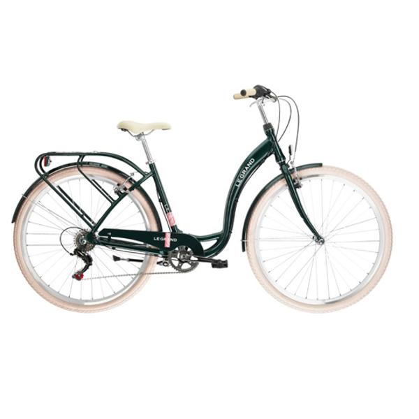 VELO VILLE 28" FEMME LEGRAND LILLE 2 D TAILLE L (19") ALUMINIUM VERT EMERAUDE