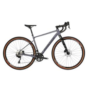 VELO GRAVEL 28" KROSS ESKER 5.0 TAILLE S (18") ALUMINIUM FOURCHE CARBONE GRIS / BLEU MARINE