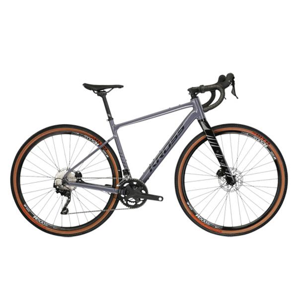 VELO GRAVEL 28" KROSS ESKER 5.0 TAILLE XL (21") ALUMINIUM FOURCHE CARBONE GRIS / BLEU MARINE