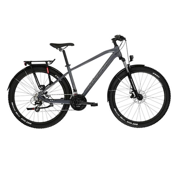 VELO VTT 29" SEMI RIGIDE KROSS HEXAGONE 2.0 EQ TAILLE M (17") ALUMINIUM GRIS