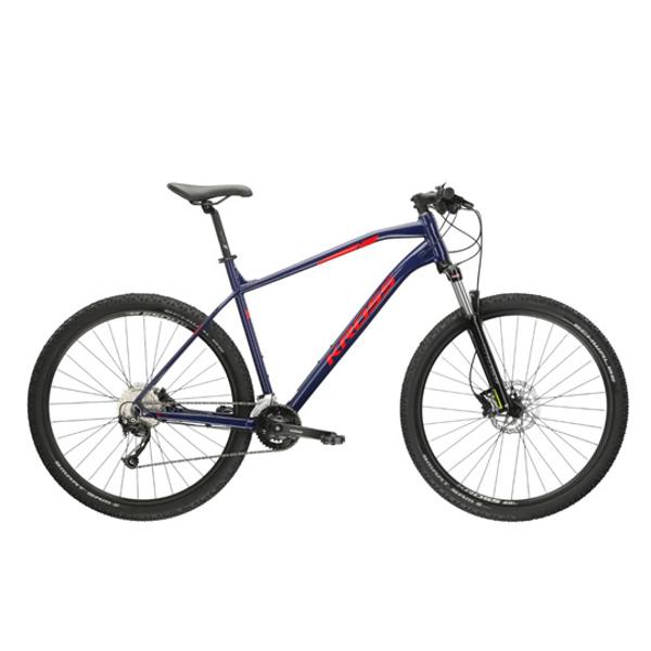 VELO VTT 29" SEMI RIGIDE KROSS LEVEL 2.0 SM TAILLE M (17") ALUMINIUM BLEU / ROUGE