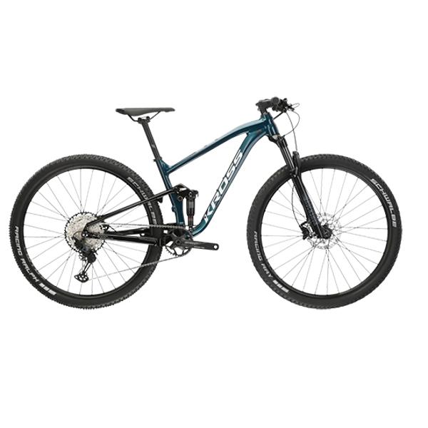 VELO VTT 29" TOUT SUSPENDU KROSS EARTH 2.0 PP TAILLE S (16") CARBONE BLEU / NOIR / GRIS