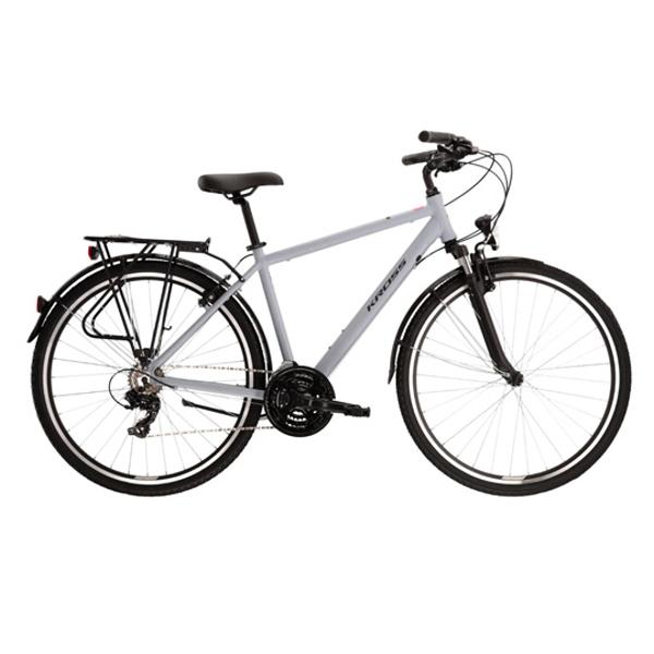 VELO VTC TREKKING 28" HOMME KROSS TRANS 1.0M TAILLE S (17") ALUMINIUM GRIS / NOIR