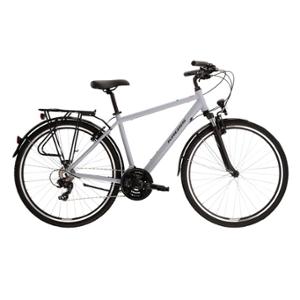 BICYCLE -HYBRID- TREKKING  28 MEN KROSS TRANS 1.0M SIZE: M (19) ALUMINIUM GREY/BLACK