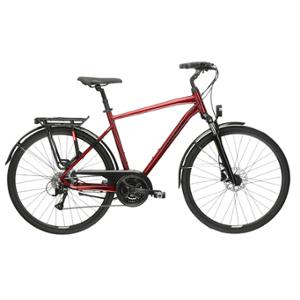 BICYCLE  -HYBRID- TREKKING  28 -MEN- KROSS TRANS 4.0 SIZE: XL (23) ALUMINIUM -   BURGUNDY/BLACK