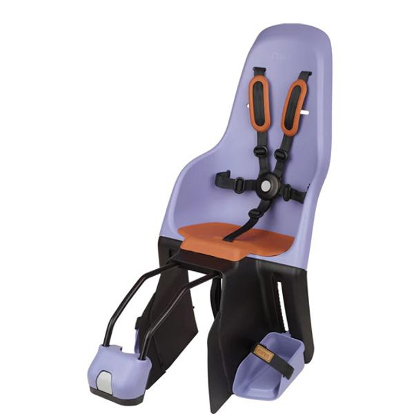 BABY CARRIER -REAR ON FRAME- POLISPORT MINIA PURPLE WITH BROWN CUSHION - MAXIMUM LOAD 22kg