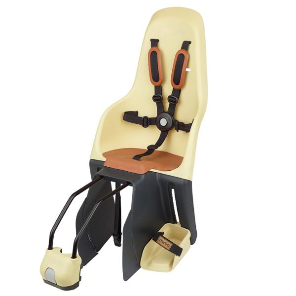BABY CARRIERREAR ON FRAME POLISPORT MINIA YELLOW WITH GOLD CUSHION <22kg
