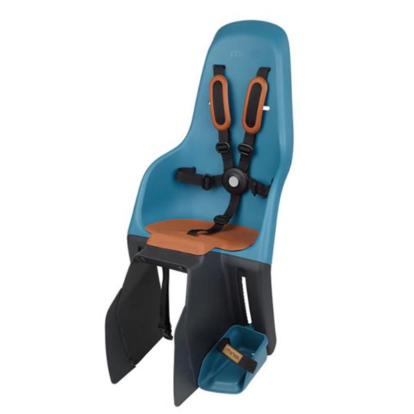 BABY CARRIER -REAR ON LUGGAGE RACK- POLISPORT MINIA BLEU WITH BROWN CUSHION - MAX LOAD 22kg