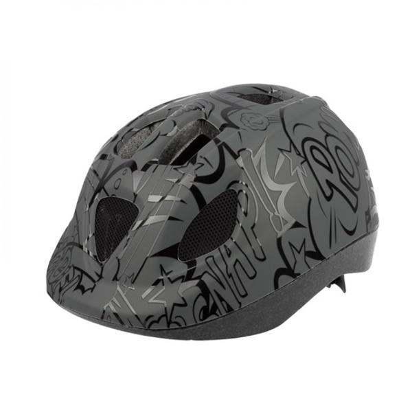 CASQUE ENFANT BABY POLISPORT XS KIDS BD BALLONS GRIS GLUE-ON AVEC REGLAGE OCCIPITAL 46 / 53