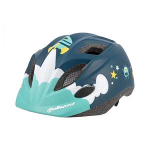 HELMET -CHILD- BABY POLISPORT XS KIDS SPACESHIP BLUE IN-MOLD WITH OCCIPETAL ADJUSTMENT 48/52