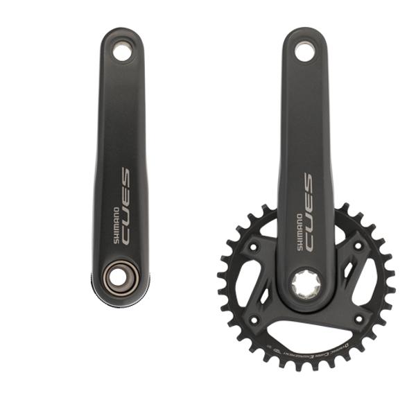PEDALIER VTT MONO 32D L170 ALU SHIMANO CUES FC-U6000 NOIR 9 / 10 / 11V