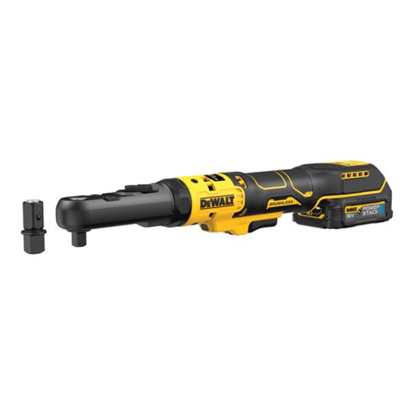 CLÉ À CLIQUET XR DEWALT 18V 1.7AH LI-ION BRUSHLESS - TÊTES INTERCHANGEABLES 3 / 8" ET 1 / 2"