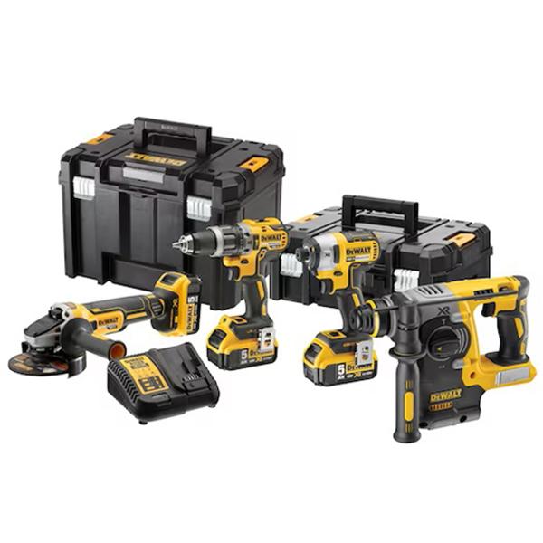 KIT 4 OUTILS XR DEWALT 18V 5AH LI-ION BRUSHLESS