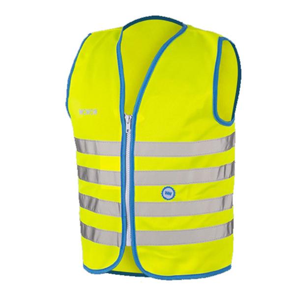 SECURITY JACKET  NEON YELLOW -BICYCLE/MOPED- WOWOW FUN JACKET CHILD - SIZE: S