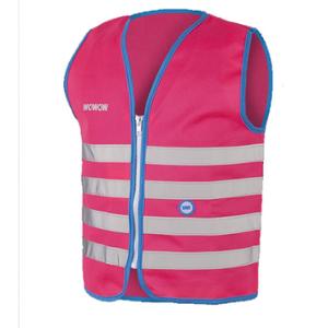 GILET / VESTE SECURITE ROSE FLUO VELO-CYCLO WOWOW FUN JACKET ENFANT (TAILLE M)