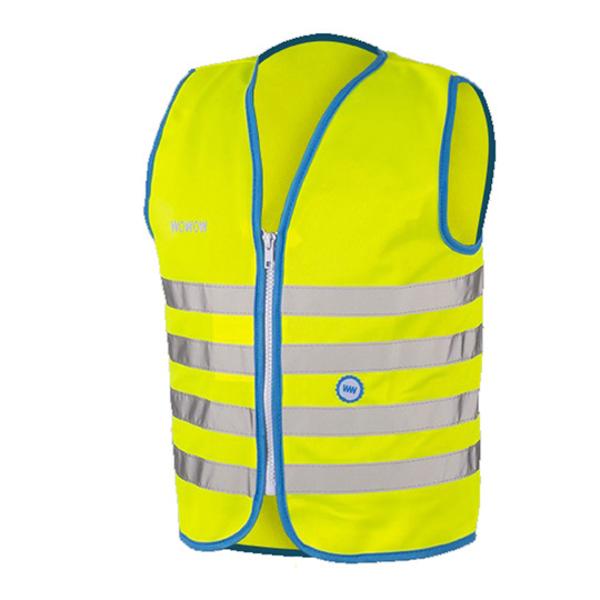 GILET / VESTE SECURITE JAUNE FLUO VELO-CYCLO WOWOW FUN JACKET ENFANT (TAILLE L)