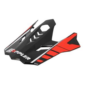 HELMET -CROSS- VISOR DOPPLER BLACK/WHITE/RED