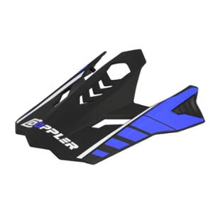 HELMET -CROSS- VISOR DOPPLER BLACK/WHITE/BLUE