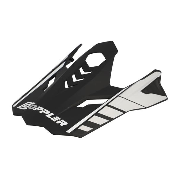 HELMET -CROSS- VISOR DOPPLER BLACKWHITE GREY