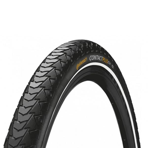 PNEU VTC / URBAIN 26X1.75 TR CONTINENTAL CONTACT PLUS TT NOIR (47-559) VAE / EBIKE 50 KM / H