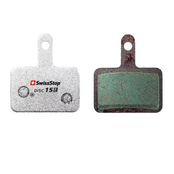 BRAKE PADS -MTB- 34 SWISSSTOP DISC 15E ORGANIC SHIMANO DEORE/TEKTRO/TRP/CLARKS (PAIR)