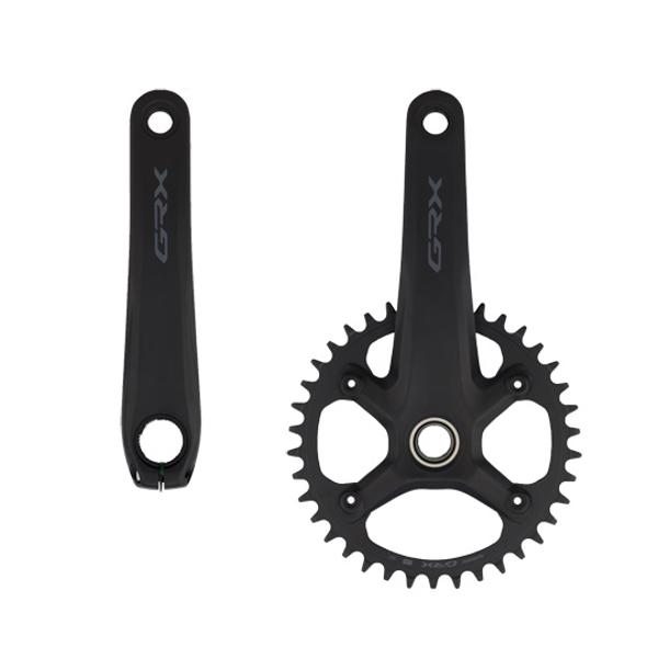 CHAINSET -ROAD/GRAVEL- MONO 38 TEETH LENGTH: 175 SHIMANO GRX RX610 BLACK 12 GEARS
