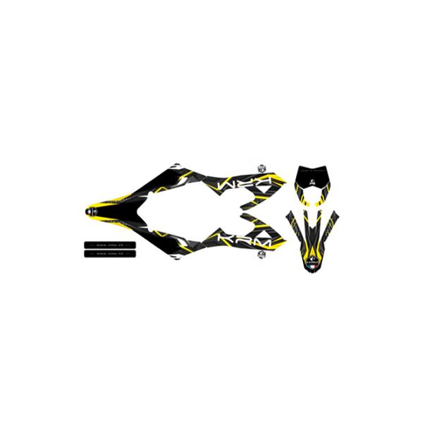 DECO SET AUTO-ADHESIVE KRM FOR RIEJU MRT/MRT PRO/MARATHON 2022-> - YELLOW