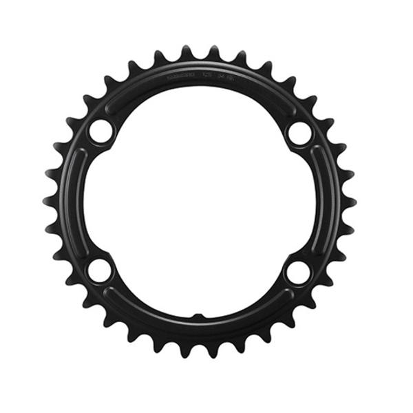 CHAIN RING -ROAD- Ø110 INTER 34 T BLACK SHIMANO ORIGINE 105 R7100 12 GEARS - 4 SPOKES
