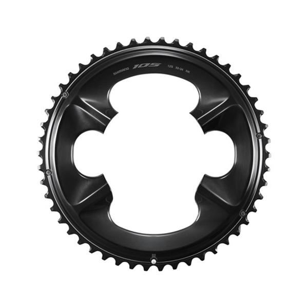 CHAIN RING -ROAD- Ø110 EXTER 50 T BLACK SHIMANO ORIGINE 105 R7100 12 GEARS - 4 SPOKES
