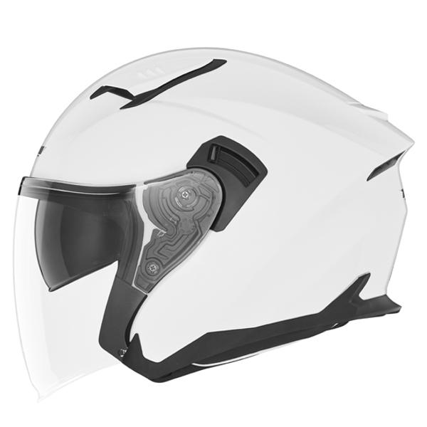 CASQUE JET DOUBLE ECRAN NOX N130 BLANC PERLE T53-54 XS - CE 22.06