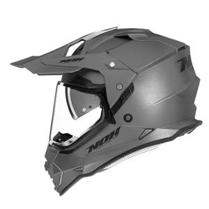 HELMET -CROSS- DOUBLE SCREEN NOX N312 MATTE TITANIUM - SIZE: 57-58 M - CE 22.06