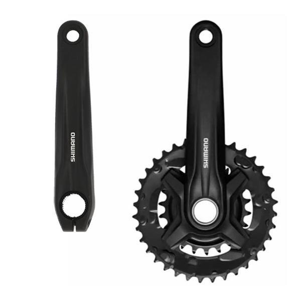 CHAINSET -MTB- DOUBLE 36-22 TEETH LENGTH: 175 ALU SHIMANO MT210 9 GEARS 148 BOOST