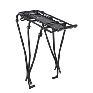 LUGGAGE RACK -REAR- 24 TO 28 OPTIMIZ ALU BLACK 25kg - SPRING CLIP