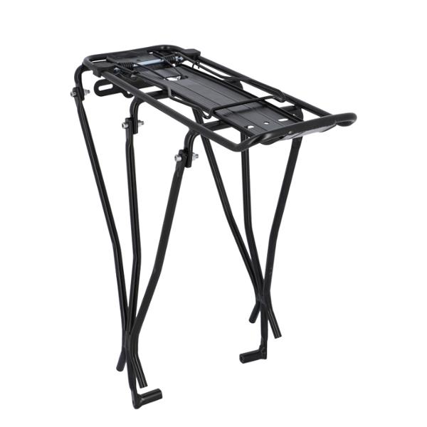 LUGGAGE RACK -REAR- 24 TO 28 OPTIMIZ ALU BLACK 25kg - SPRING CLIP