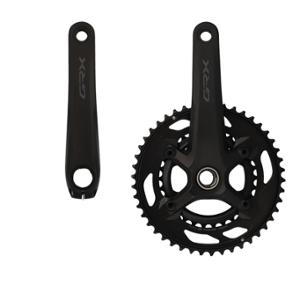 CHAINSET -ROAD/GRAVEL- DOUBLE 46-30 TEETH LENGTH: 172.5 SHIMANO GRX RX610 BLACK 12 GEARS