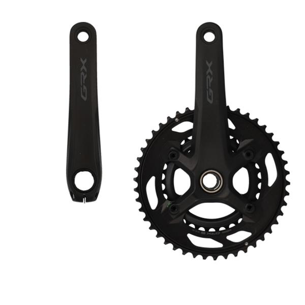 CHAINSET -ROAD/GRAVEL- DOUBLE 46-30 TEETH LENGTH: 172.5 SHIMANO GRX RX610 BLACK 12 GEARS